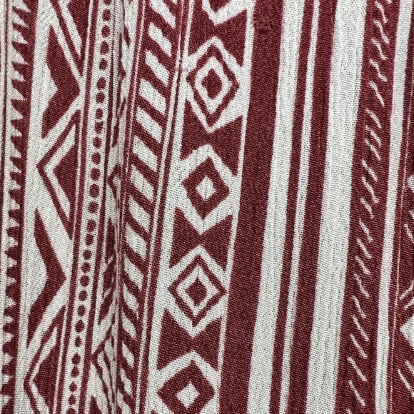 AUDREY 3+1 Red Aztec Print Tie-Front Jumpsuit - Picture 9 of 9